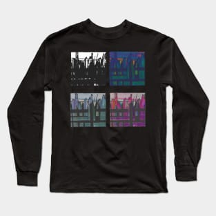 Liminal Space in Combined Colour Abstraction through 4 windows Long Sleeve T-Shirt